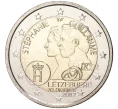 Монета 2 евро 2022 года Люксембург «10 дет свадьбе Великого герцога Гийома и бельгийской графини Стефании де Ланнуа» (Артикул M2-57176)