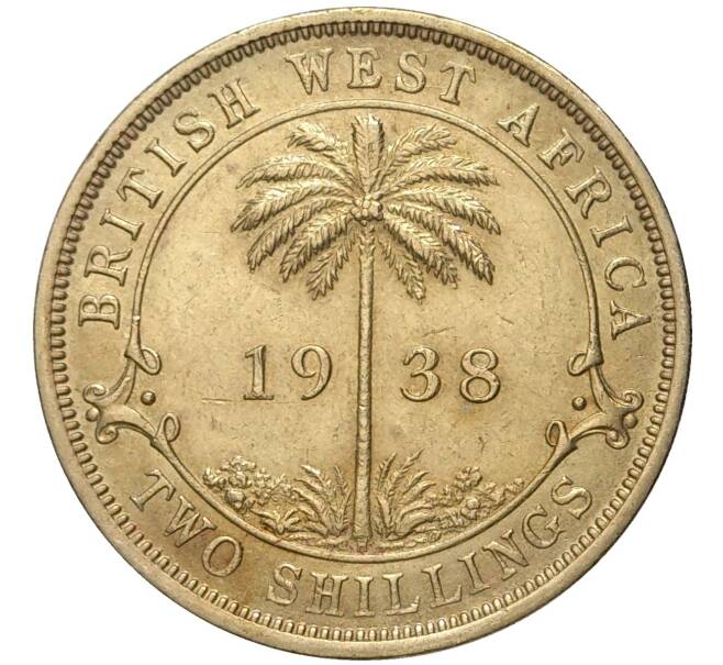 Монета 2 шиллинга 1938 года H Британская Западная Африка (Артикул K11-71067)