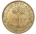 Монета 2 шиллинга 1939 года H Британская Западная Африка (Артикул K11-71073)