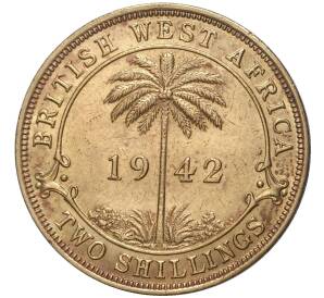2 шиллинга 1942 года KN Британская Западная Африка