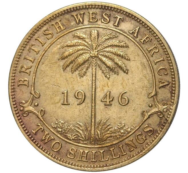 Монета 2 шиллинга 1946 года H Британская Западная Африка (Артикул K11-71085)