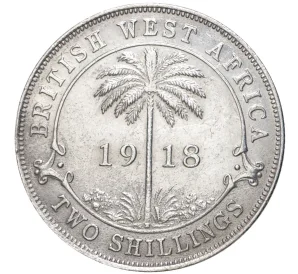 2 шиллинга 1918 года H Британская Западная Африка