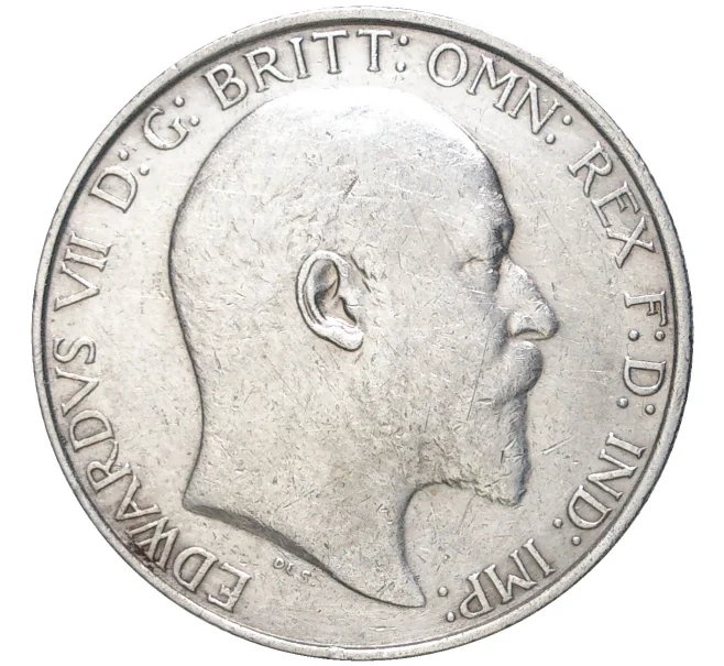 Монета 1 флорин (2 шиллинга) 1908 года Великобритания (Артикул K11-71119)
