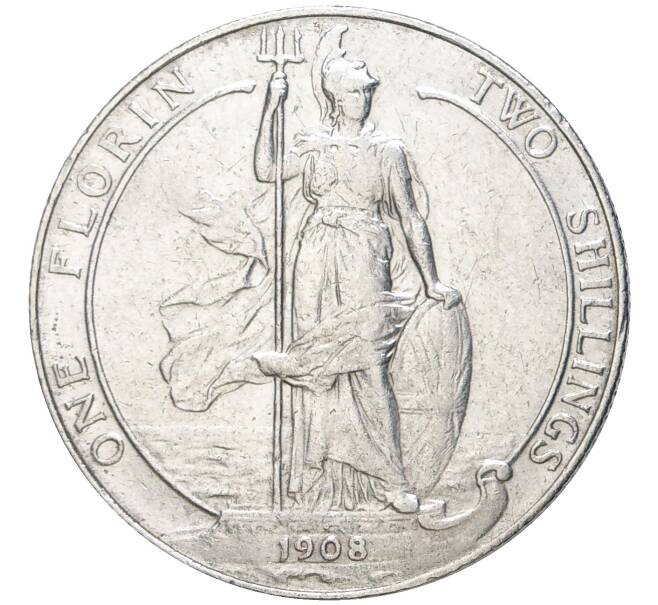 Монета 1 флорин (2 шиллинга) 1908 года Великобритания (Артикул: K11-71120) — Фото №1