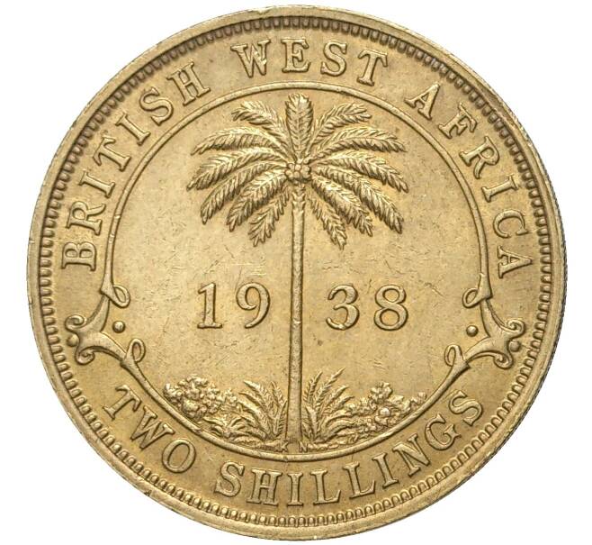 Монета 2 шиллинга 1938 года KN Британская Западная Африка (Артикул K11-71129)