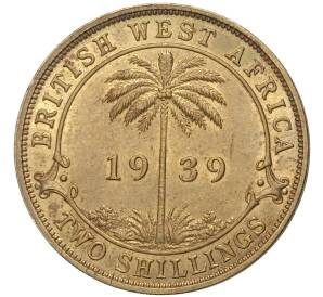 2 шиллинга 1939 года H Британская Западная Африка