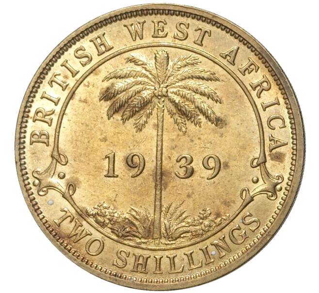 Монета 2 шиллинга 1939 года H Британская Западная Африка (Артикул K11-71135)