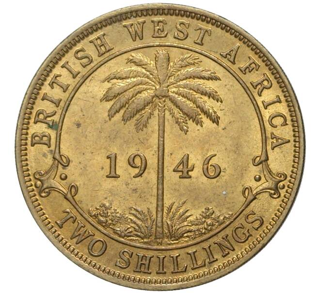 Монета 2 шиллинга 1946 года H Британская Западная Африка (Артикул: K11-71146) — Фото №1