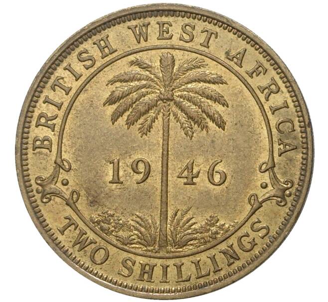 Монета 2 шиллинга 1946 года KN Британская Западная Африка (Артикул K11-71148)