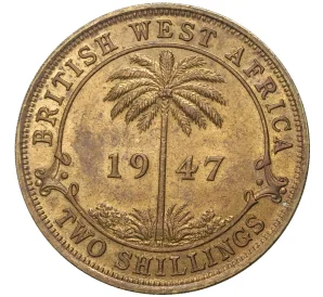 2 шиллинга 1947 года H Британская Западная Африка