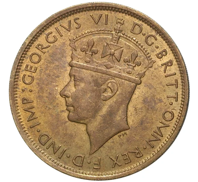 Монета 2 шиллинга 1947 года H Британская Западная Африка (Артикул K11-71153)