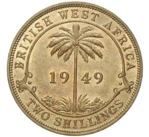 2 шиллинга 1949 года KN Британская Западная Африка