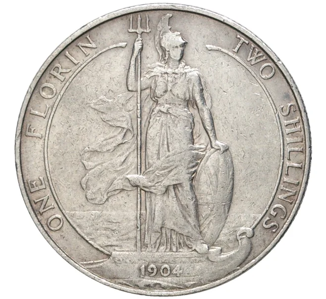Монета 1 флорин (2 шиллинга) 1904 года Великобритания (Артикул K11-71160)