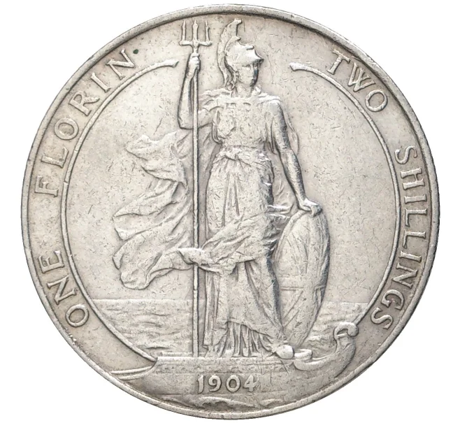 Монета 1 флорин (2 шиллинга) 1904 года Великобритания (Артикул K11-71161)
