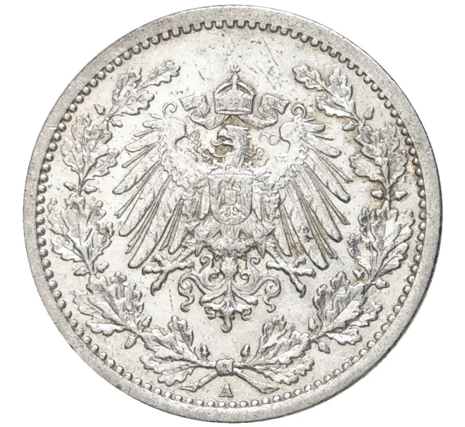 Монета 1/2 марки 1908 года А Германия (Артикул K11-71182)