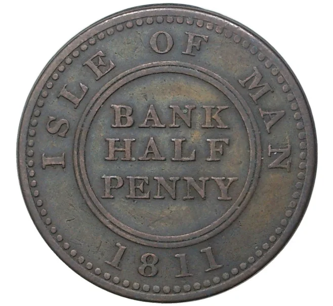 Монета Токен 1/2 пенни 1811 года Остров Мэн (Артикул K5-010099)