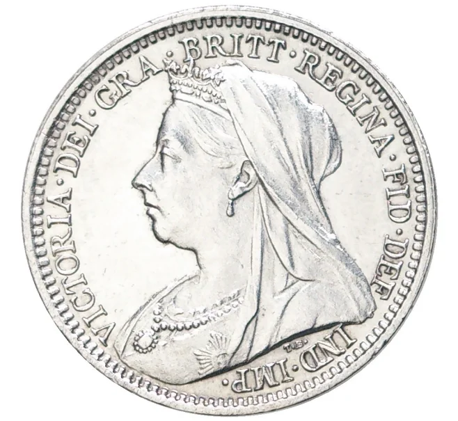 Монета 3 пенса 1899 года Великобритания (Артикул K5-010113)