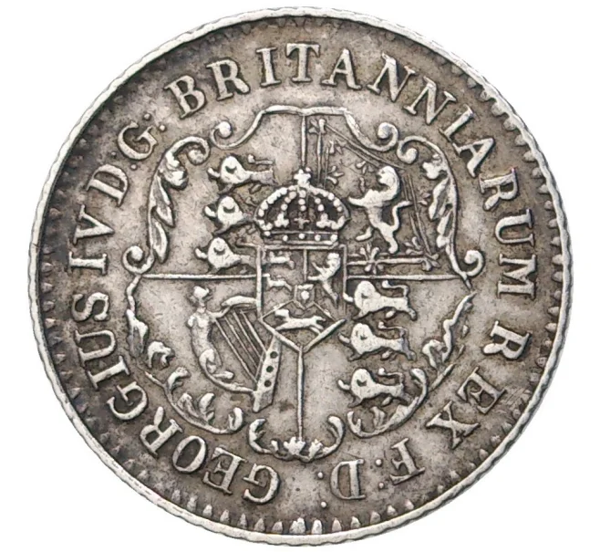 Монета 1/16 доллара 1822 года Британская Вест-Индия (Артикул K5-010117)