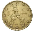Монета 20 евроцентов 2002 года Италия (Артикул K11-71261)