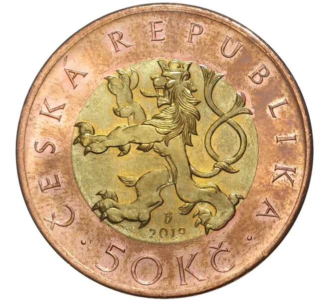 Монета 50 крон 2019 года Чехия (Артикул K11-71271)