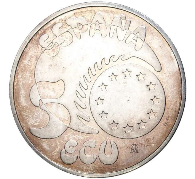 Монета 5 экю 1989 года Испания «Карл V» (Артикул K11-71369)