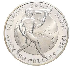 50 долларов 1987 года Острова Кука «XIV летние Олимпийские Игры 1988 в Сеуле»
