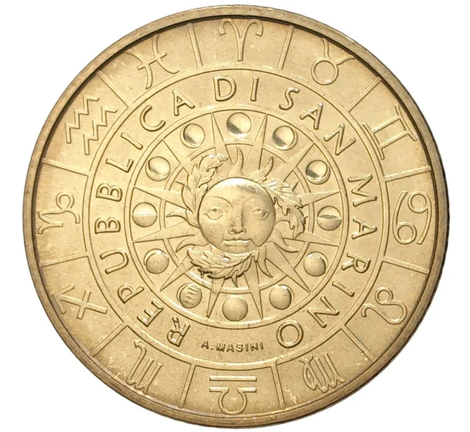 Монета 5 евро 2018 года Сан-Марино «Знаки зодиака — Телец» (Артикул K27-80183)