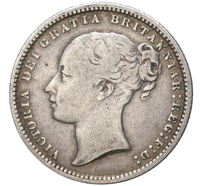 Монета 1 шиллинг 1872 года Великобритания (Артикул K27-80197)