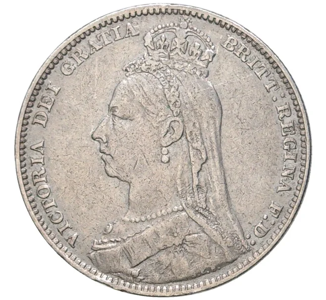Монета 1 шиллинг 1892 года Великобритания (Артикул K27-80198)