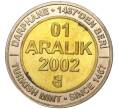 Монета 1 миллион лир 2002 года Турция «535 лет Стамбульскому монетному двору — 1 декабря» (Артикул K11-71544)