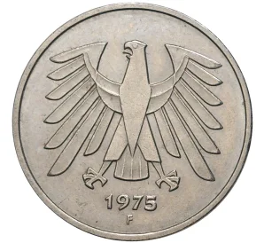 5 марок 1975 года F Западная Германия (ФРГ)