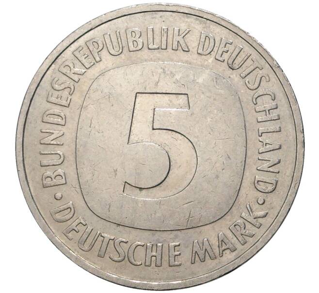 Монета 5 марок 1990 года F Западная Германия (ФРГ) (Артикул K11-71683)