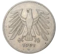 Монета 5 марок 1991 года G Германия (Артикул K11-71689)