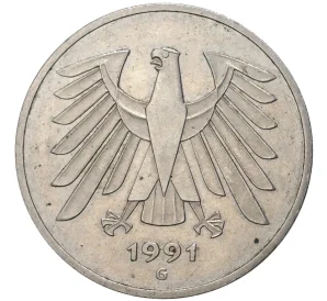 5 марок 1991 года G Германия