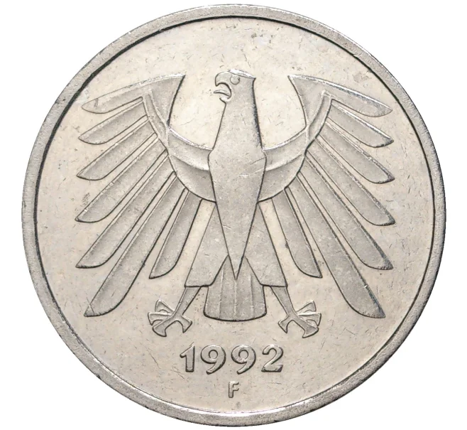 Монета 5 марок 1992 года F Германия (Артикул K11-71690)