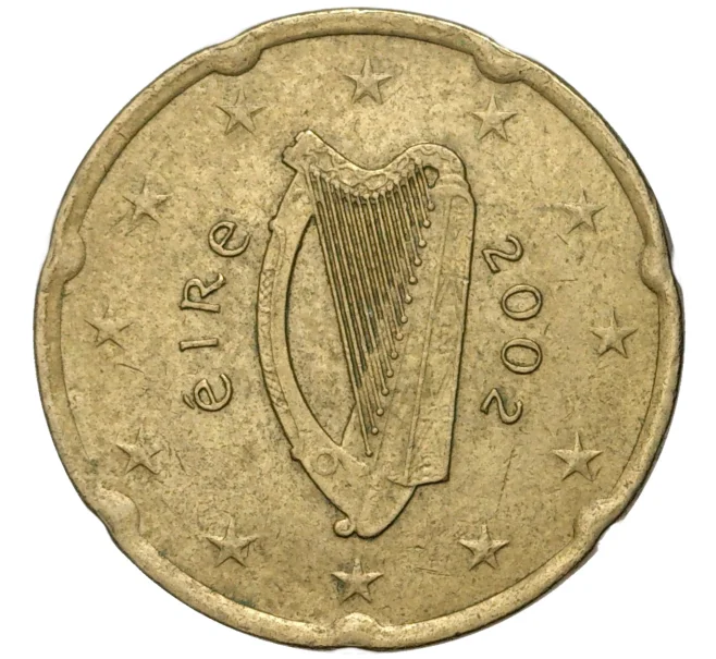 Монета 20 евроцентов 2002 года Ирландия (Артикул K11-71879)