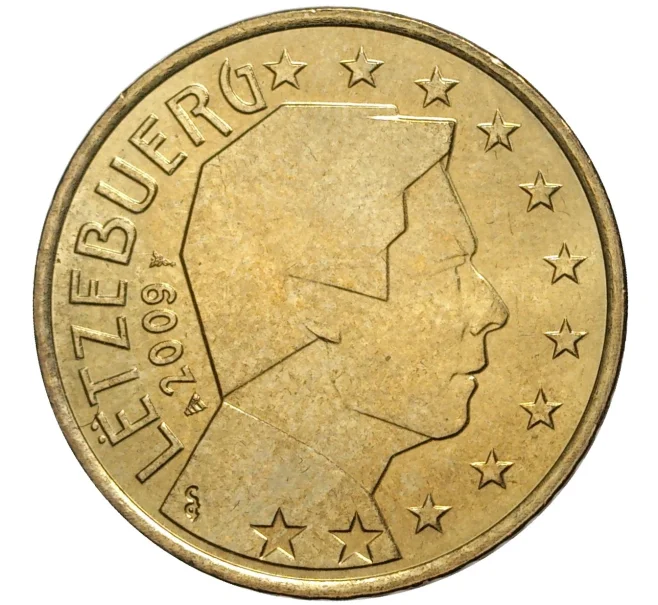 Монета 50 евроцентов 2009 года Люксембург (Артикул M2-57220)