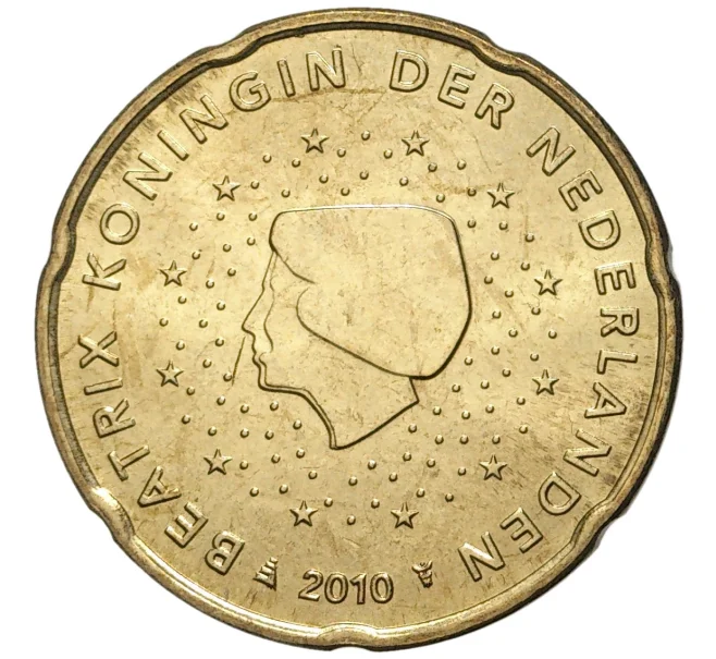 Монета 20 евроцентов 2010 года Нидерланды (Артикул M2-57221)