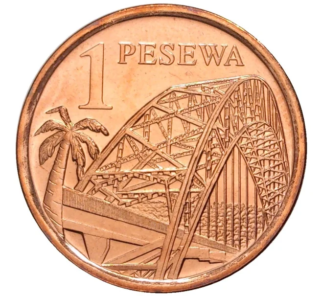 Монета 1 песева 2007 года Гана (Артикул M2-57228)