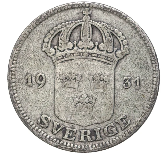 Монета 50 эре 1931 года Швеция (Артикул K11-71984)