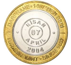 1 миллион лир 2004 года Турция «535 лет Стамбульскому монетному двору — 7 апреля» — Фото №1