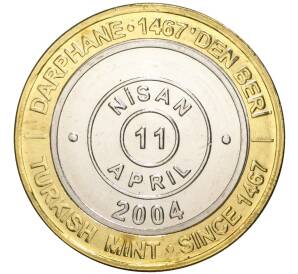 1 миллион лир 2004 года Турция «535 лет Стамбульскому монетному двору — 11 апреля» — Фото №1
