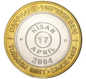 1 миллион лир 2004 года Турция «535 лет Стамбульскому монетному двору — 17 апреля» — Фото №1