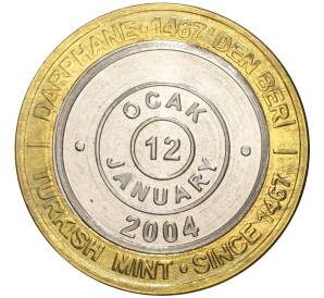 1 миллион лир 2004 года Турция «535 лет Стамбульскому монетному двору — 12 января»