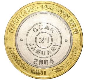 1 миллион лир 2004 года Турция «535 лет Стамбульскому монетному двору — 21 января»