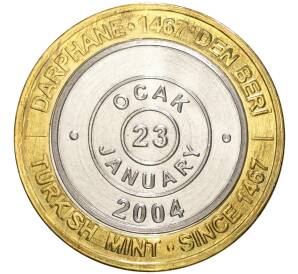 1 миллион лир 2004 года Турция «535 лет Стамбульскому монетному двору — 23 января»