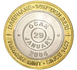 1 миллион лир 2004 года Турция «535 лет Стамбульскому монетному двору — 29 января»