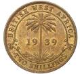 Монета 2 шиллинга 1939 года KN Британская Западная Африка (Артикул: K11-72047) — Фото №1