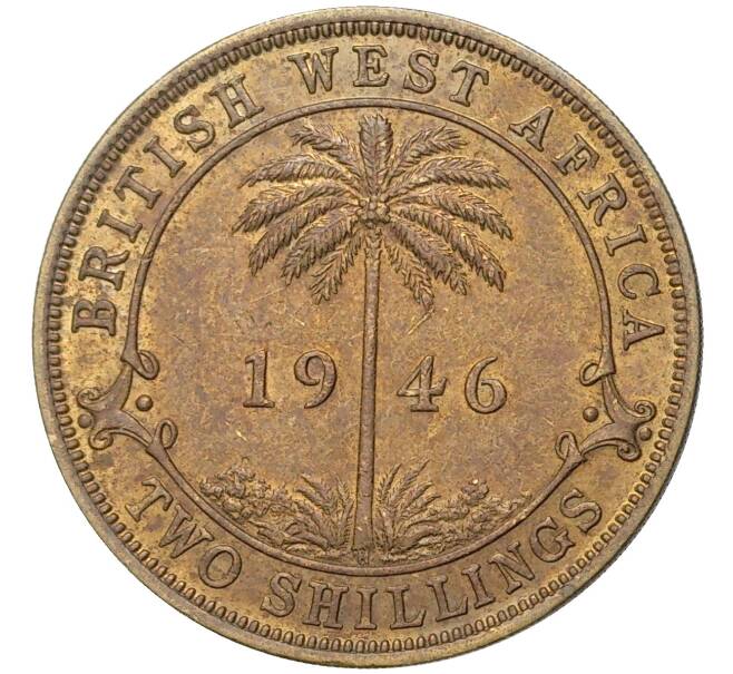 Монета 2 шиллинга 1946 года Н Британская Западная Африка (Артикул K11-72055)