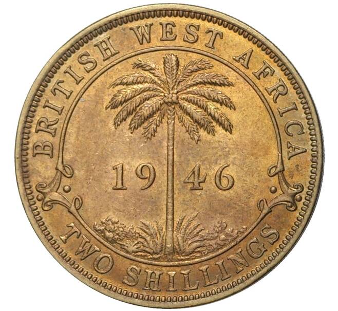 Монета 2 шиллинга 1946 года Н Британская Западная Африка (Артикул K11-72058)